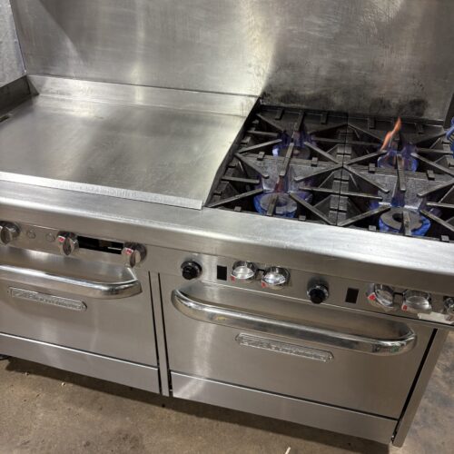 SOUTHBEND  60" 4 Burners Gas Range Griddle x2 Ovens