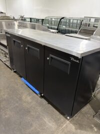 TRUE TBB24-72-HC 3-Door Solid Back Bar Refrigerator-Beer Cooler